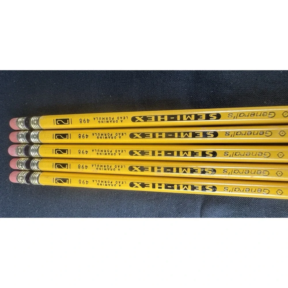 Vintage Lot 14 Of Unsharpened Pencils General's Semi-Hex Columbus 1492 Teddy Bea